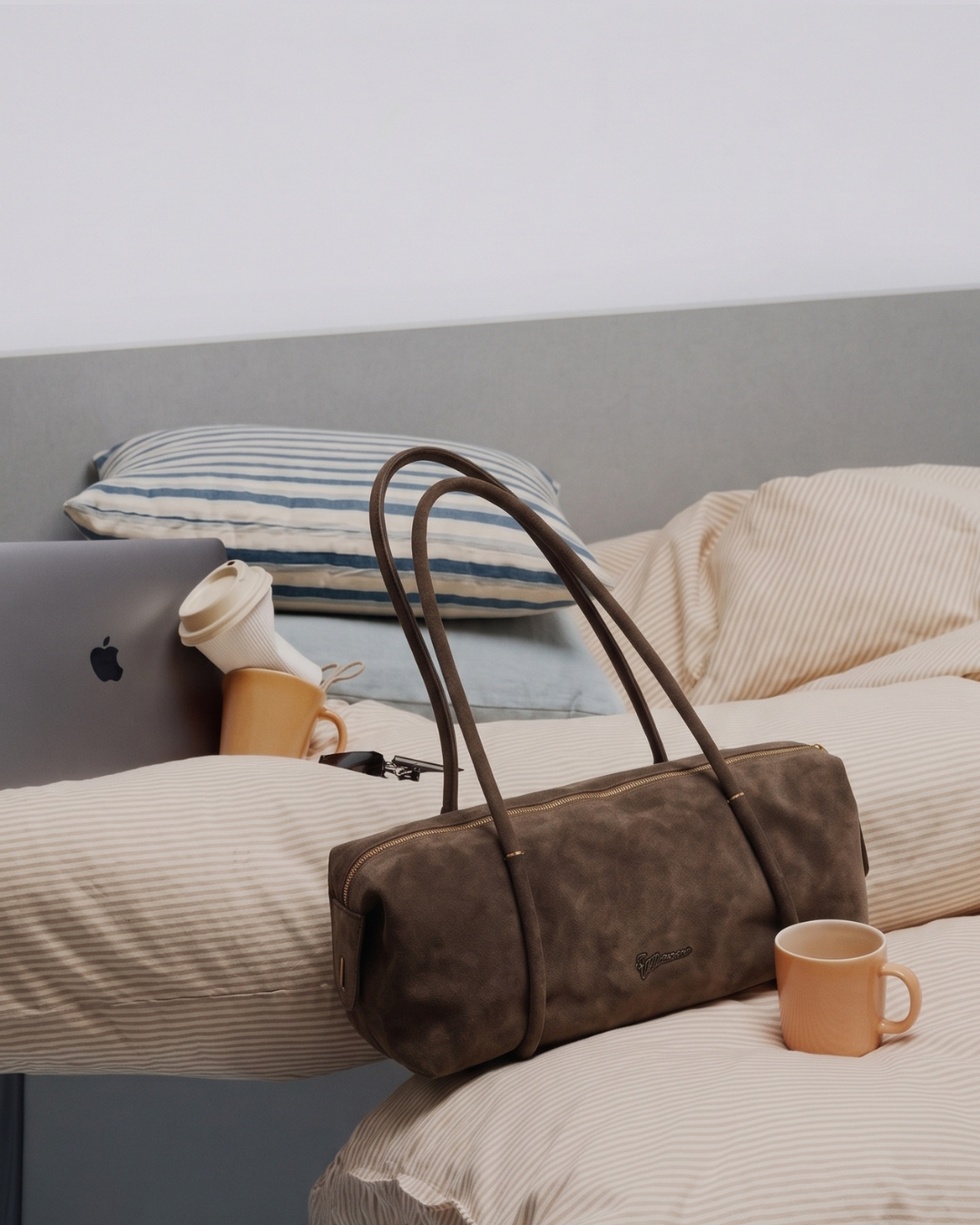 Suede Shoulder Bag “Amber”