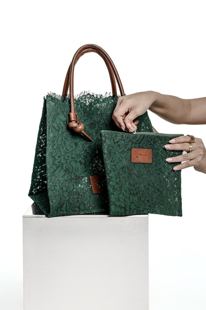 Lace Bag "The Romance" (Deep Green)