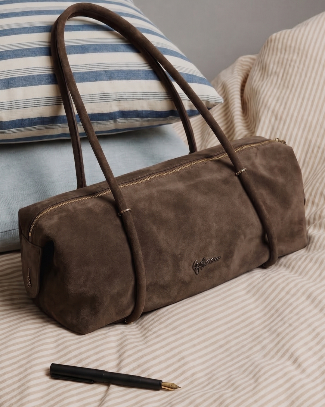 Suede Shoulder Bag “Amber”